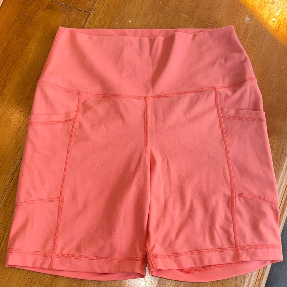 90 Degree By Reflex High Waist Coral Shorts